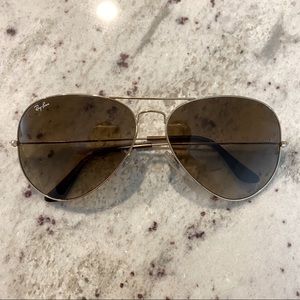Ray Ban Gold Aviator Sunglasses